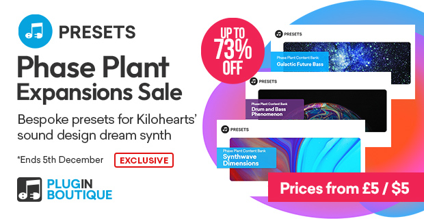 Plugin Boutique Presets Phase Plant Expansions Black Friday Sale (Exclusive)