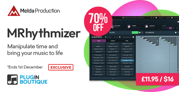 MeldaProduction MRhythmizer Black Friday Sale (Exclusive)