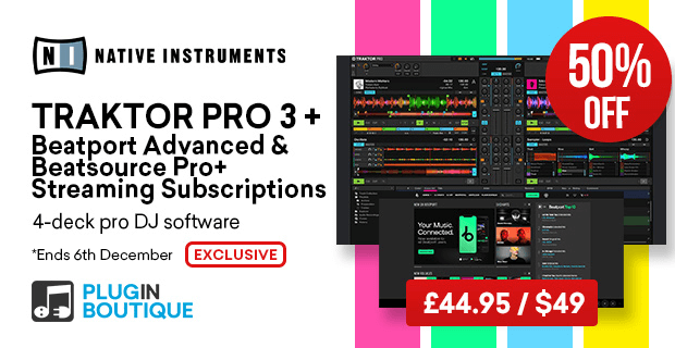 Native Instruments TRAKTOR PRO 3 + 3 Months Beatport Streaming Advanced & Beatsource Pro+ FREE Sale (Exclusive)