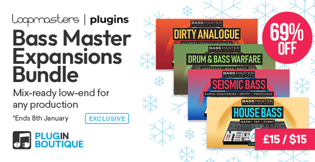 Loopmasters Plugins Bass Master Expansion Pack Bundle Holiday Sale (Exclusive)