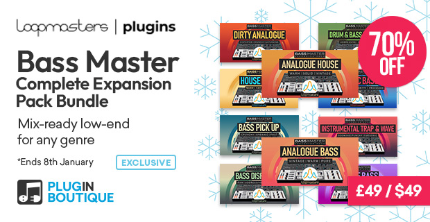Loopmasters Plugins Bass Master Complete Expansion Pack Bundle Holiday Sale (Exclusive)