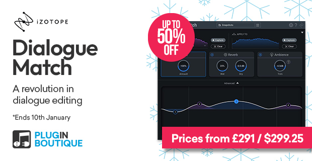 iZotope Dialogue Match Holiday Sale