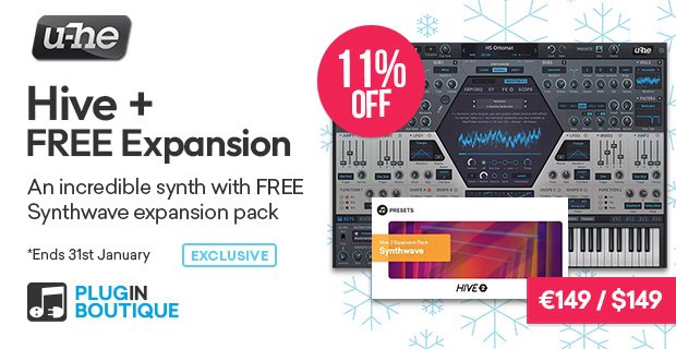 u-he Hive 2 + FREE Synthwave Expansion Sale (Exclusive)