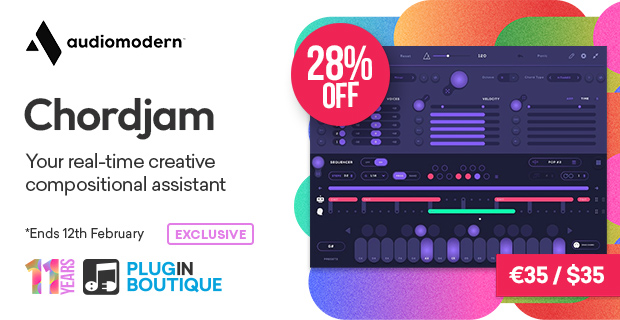 Plugin Boutique's 11th Anniversary: Audiomodern Chordjam Sale (Exclusive)