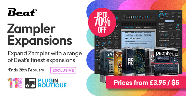 Plugin Boutique's 11th Anniversary: Beat Zampler Expansions Sale (Exclusive)