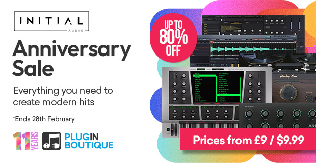 Plugin Boutique's 11th Anniversary: Initial Audio Sale