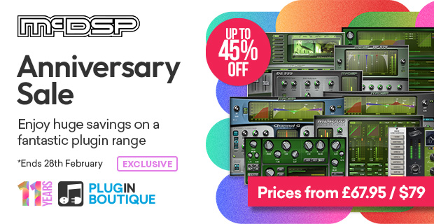 Plugin Boutique's 11th Anniversary: McDSP Sale