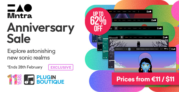 Plugin Boutique's 11th Anniversary: MNTRA Instruments Sale (Exclusive)