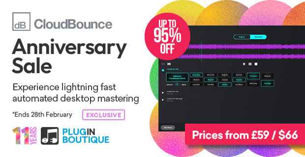 Plugin Boutique's 11th Anniversary: CloudBounce Sale (Exclusive)
