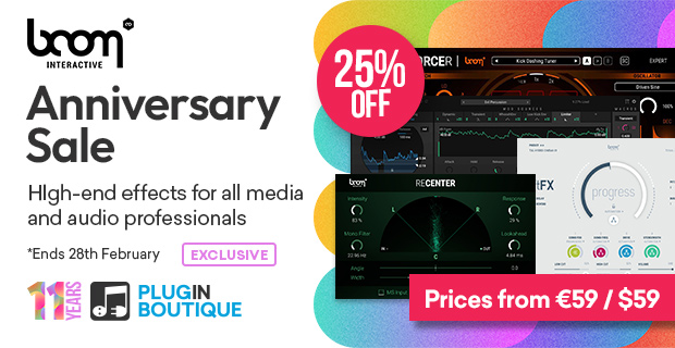 Plugin Boutique's 11th Anniversary: Boom Interactive Sale (Exclusive)