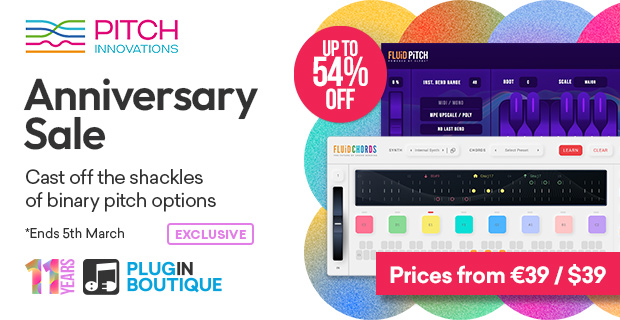 Plugin Boutique's 11th Anniversary: Pitch Innovations Sale (Exclusive)