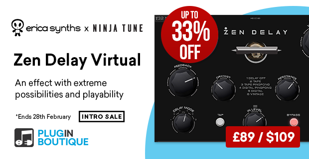 Erica Synths x Ninja Tune Zen Delay Virtual Intro Sale