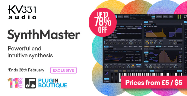 Plugin Boutique's 11th Anniversary: KV331 Audio Synthmaster Sale (Exclusive)