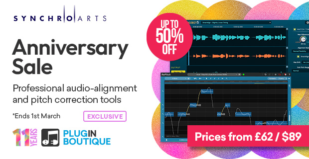 Plugin Boutique's 11th Anniversary: Synchro Arts Sale (Exclusive)