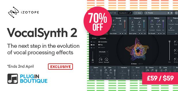 iZotope VocalSynth 2 Mixing Month Sale (Exclusive)