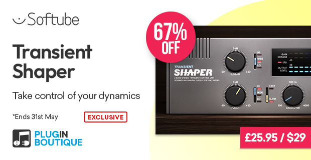 Softube Transient Shaper Sale (Exclusive)