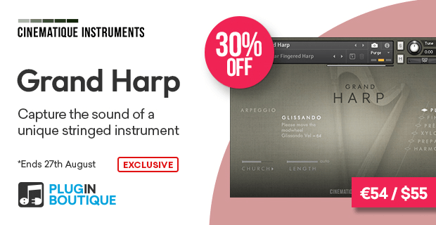 Cinematique Instruments Grand Harp Sale (Exclusive)