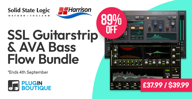 SSL Guitarstrip & Harrison Consoles AVA Bass Flow Bundle Sale