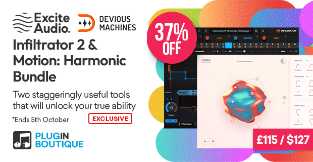 Devious Machines Infiltrator 2 & Excite Audio Motion Harmonic Bundle Sale (Exclusive)