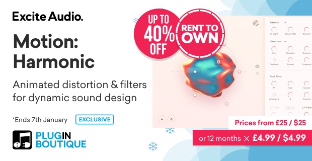 Excite Audio Motion: Harmonic Holiday & Rent To Own Sale (Exclusive)