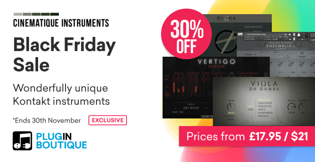 Cinematique Instruments Black Friday Sale (Exclusive)