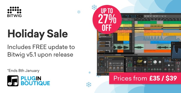 Bitwig Studio Holiday Sale