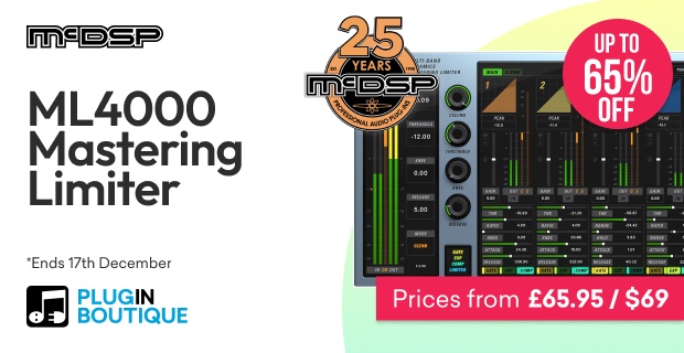 McDSP 25th Anniversary Sale - ML4000 Mastering Limiter v7