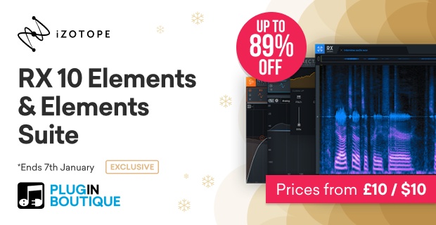 iZotope RX 10 Elements & Elements Suite 12 Days of Christmas Sale (Exclusive) 