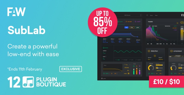 Future Audio Workshop Sublab Plugin Boutique 12th Anniversary Sale (Exclusive)