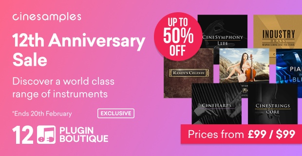 Cinesamples Plugin Boutique 12th Anniversary Sale (Exclusive)