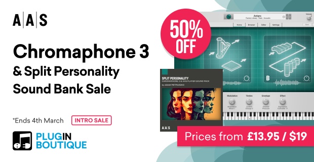 AAS Chromaphone 3 & Split Personality Sound Bank Intro Sale