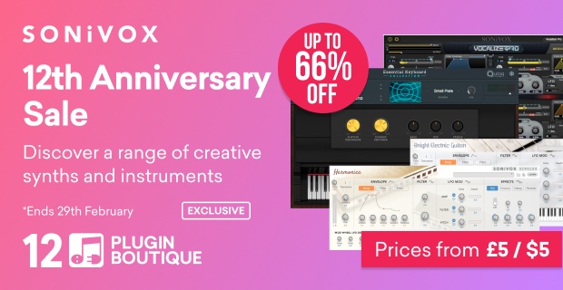 SONiVOX Plugin Boutique 12th Anniversary Sale (Exclusive)