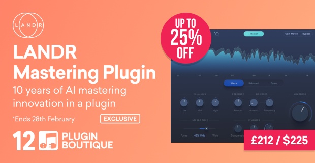 LANDR Mastering Plugin Plugin Boutique 12th Anniversary Sale (Exclusive)