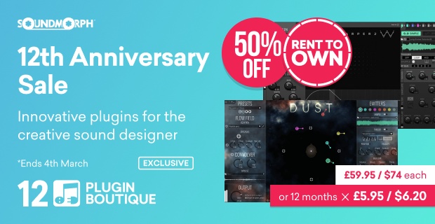 SoundMorph Plugin Boutique 12th Anniversary Sale (Exclusive)