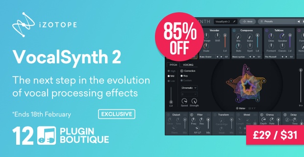 iZotope VocalSynth 2 Plugin Boutique 12th Anniversary Sale (Exclusive)
