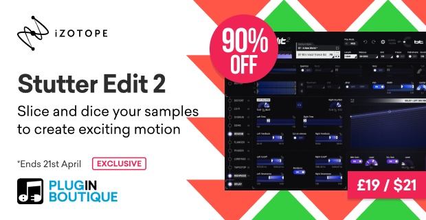 iZotope Stutter Edit 2 $29 and Under Sale (Exclusive)