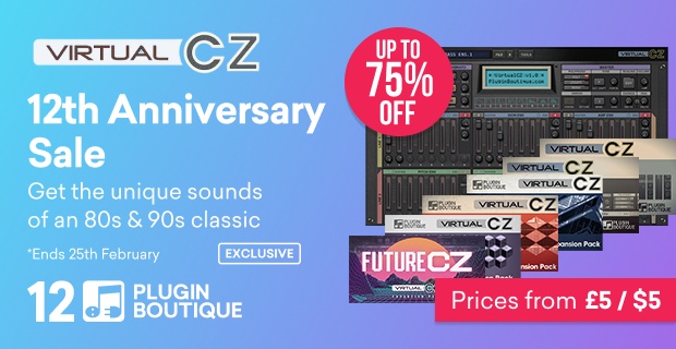 Plugin Boutique VirtualCZ  Plugin Boutique 12th Anniversary Sale (Exclusive)