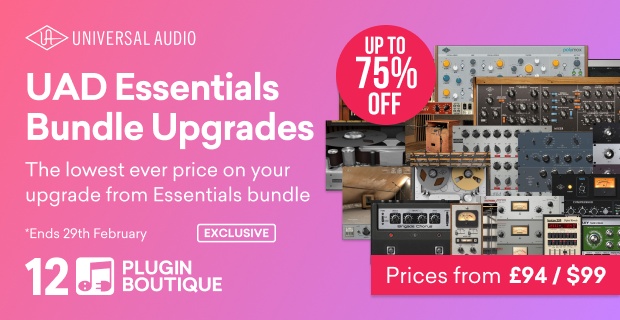 Universal Audio UAD Essentials Bundle Upgrades Plugin Boutique 12th Anniversary Sale (Exclusive)