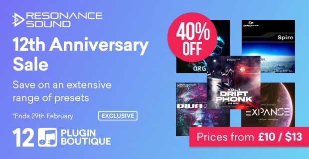 Resonance Sound Plugin Boutique 12th Anniversary Sale (Exclusive)