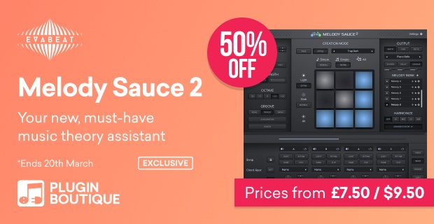 EVAbeat Melody Sauce 2 MIDI Tools Sale (Exclusive)