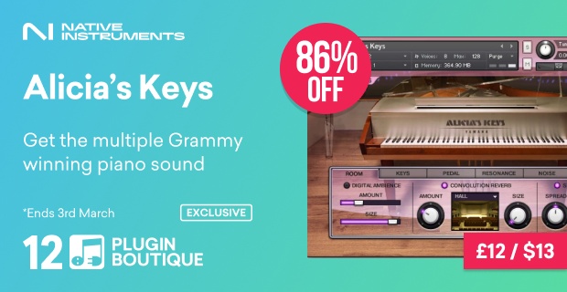 Native Instruments Alicia's Keys Sale Plugin Boutique 12th Anniversary (Exclusive) 