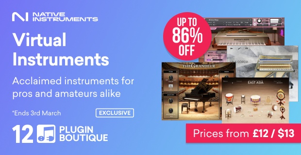 Native Instruments Virtual Instruments Plugin Boutique 12th Anniversary Sale (Excusive) 