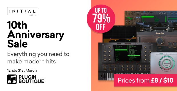 Initial Audio 10th Anniversary Sale