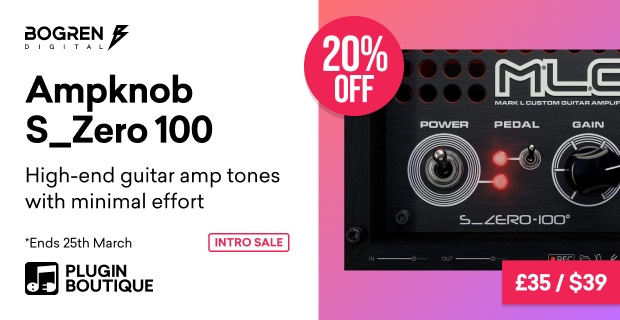 Bogren Digital Ampknob S_Zero 100 Intro Sale