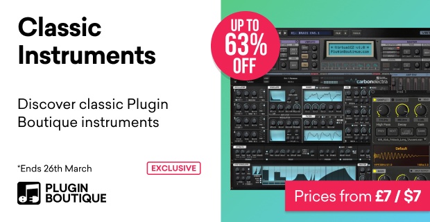 Plugin Boutique Instruments $29 and Under sale 