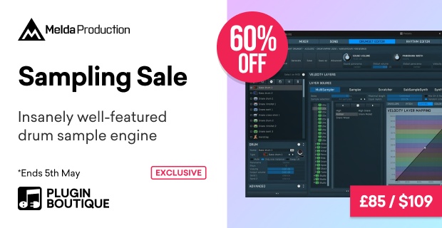 MeldaProduction MDrummer Sampling Sale (Exclusive)