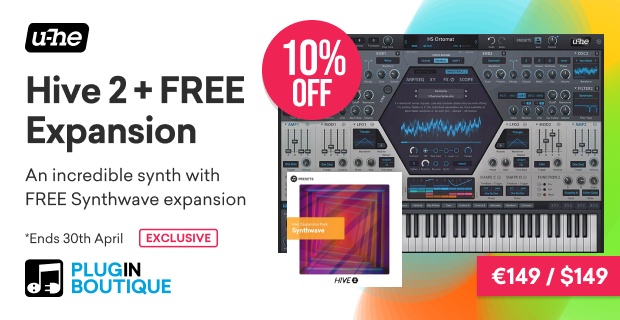 u-he Hive 2 + FREE Synthwave Expansion Sale (Exclusive)