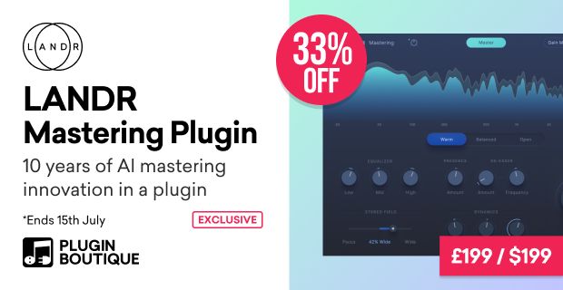 LANDR Mastering Plugin Sale (Exclusive)