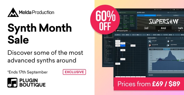 MeldaProduction MSoundFactory & MPowerSynth Synth Month Sale (Exclusive)