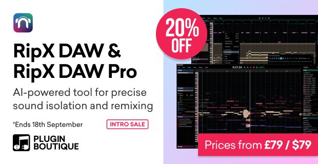 Hit'N'Mix RipX DAW & RipX DAW Pro Intro Sale (Exclusive)